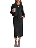 Womens 2 Piece Skirts Set Fall Airport Drawstring Sweatshirts Midi Skirt Dress Lounge Sets Travel Outfits Winter 2025