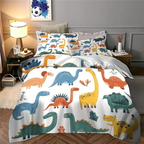 Housse de couette dinosaure 3D microfibre douce et finitions premium - 6