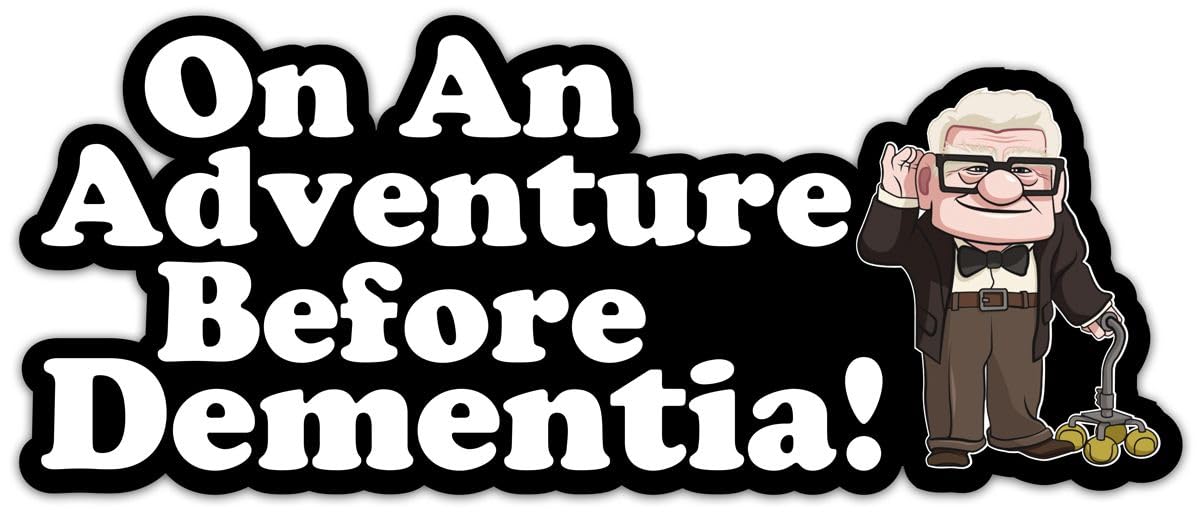 On an Adventure Before Dementia Pack of 2 Vinyl Decal Sticker Car Van Caravan Campervan Camper Bumper Sticker Window