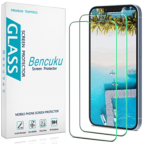 Bencuku (2 Pack) Designed for iPhone 14 Plus (6.7 Inch) Tempered Glass Screen Protector Anti Scratch Bubble Free Case Friendly