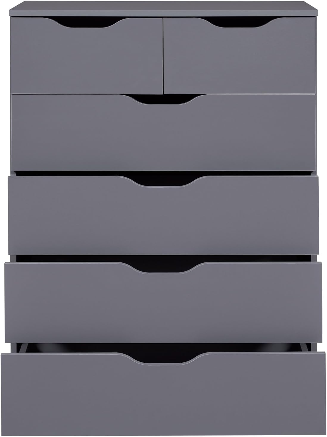 תקריב view of the integrated handle design on a drawer of the Inter Link Silenzia 2S4S Chest of Drawers