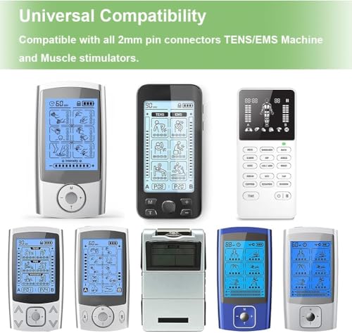 Image of Tens Unit Electrode Pads 4x8 inch for Back Pain Relief Extra Large Butterfly Shaped EMS TENS Pads SM Electrodes Compatible with TENS 7000, AUVON TENS, 2mm Pin Connector- 6 Pcs