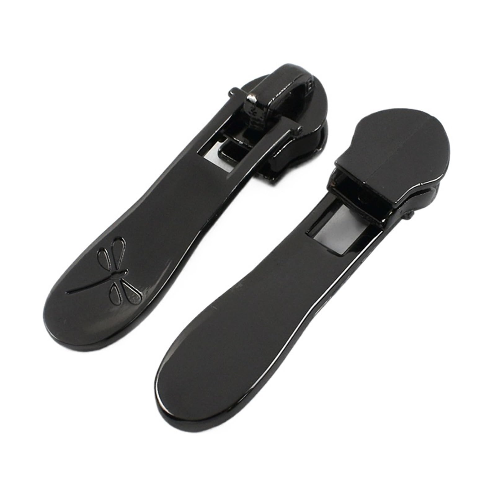 10/20/30/50Pcs 5# Nylon Zipper Puller Slider Kopf for Taschen Brieftasche Dekorative Reißverschlüsse Pull Tab Reparatur Kits DIY Nähen Zubehör(GunBlack-No5,50Pcs)