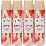 Impulse True Love Body Spray for Women 75 ml – Fruity floral fragrance with rose, coconut & white flowers for a lasting all-over scent, gentle on skin, perfect for everyday freshness,pack of4