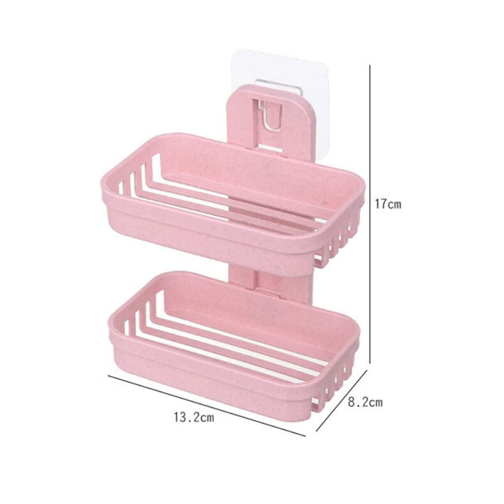 Estante colgante para cocina, jabonera, plato de jabón doble, bandeja de almacenamiento para productos de baño, escurridor de platos de acero inoxidable