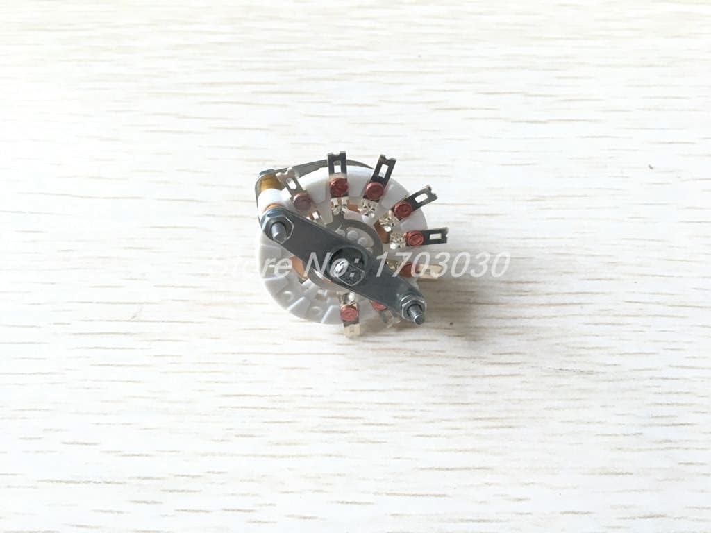 10mm Dia Panel Mounted Rotary Switch 1P7T 1 Pole 7 Throw KCZ-1x7