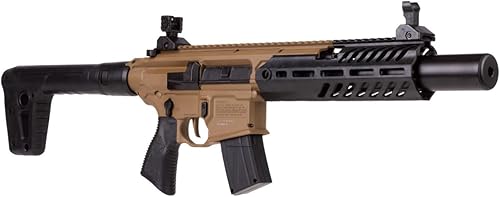 Miniatura 2 de SIG SAUER MCX Rattler Canebrake .177 Caliber Semi-Auto Pellet Air Rifle Airgun with Flip-Up Sights and 30-Round Magazine for Shooting Training &