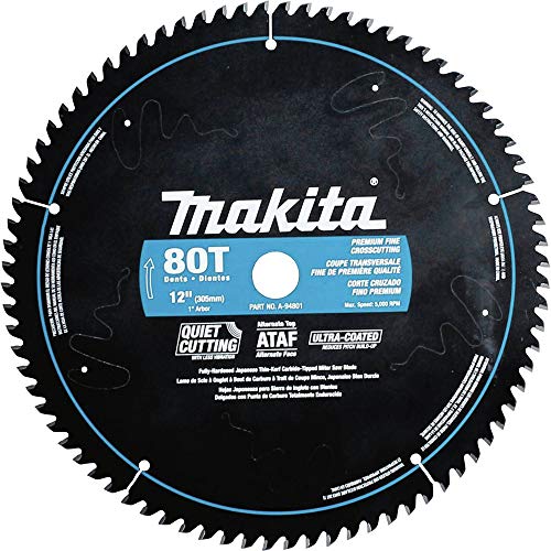 Makita A-94801 12-Inch 80 Tooth Ultra Coated Mitersaw Blade , Black - image 1