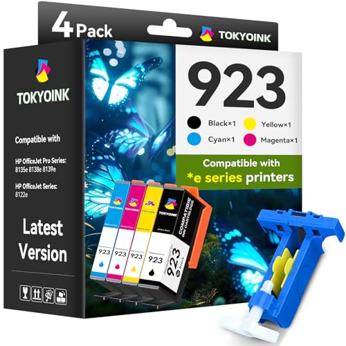 TOKYOINK 923 Ink Cartridges Combo Pack Replacement for HP 923e 923...
