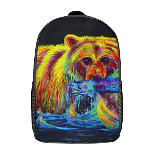 Sac à dos de mode pour adolescents 17 pouces imprimé 3D animaux