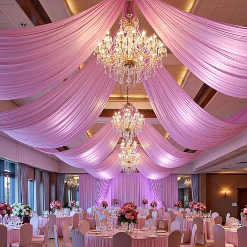 Cortina de fondo rosa para fiestas 10ftx15ft sin arrugas miniatura 4