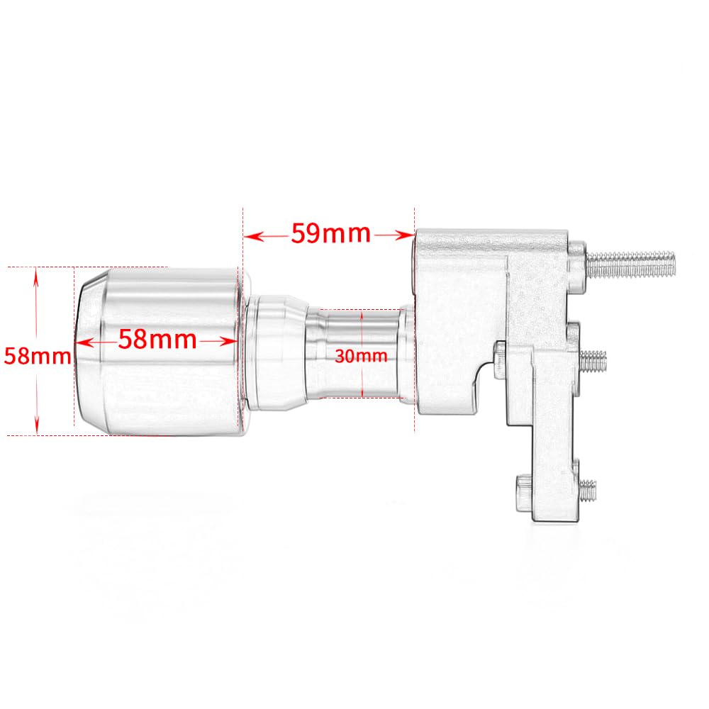 Modeer Motorrad Sturzpads Kompatibel mit Duke 990 2024 2025 Antikollision Rahmen Slider Sturzschutz 990 duke duke990 Zubehör schwarz (990)