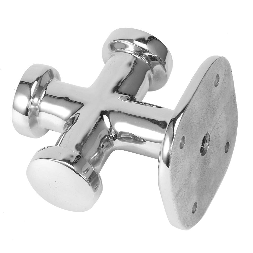 BITTA DI ORMEGGIO A CROCE SINGOLA MARINA IN ACCIAIO INOX FERRAMENTA PER PONTE 62X63X83MM BARCA PER BANCHINA