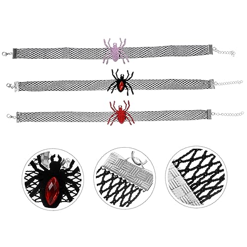 Collier de chat Halloween spider design ajustable avec clochette sonore