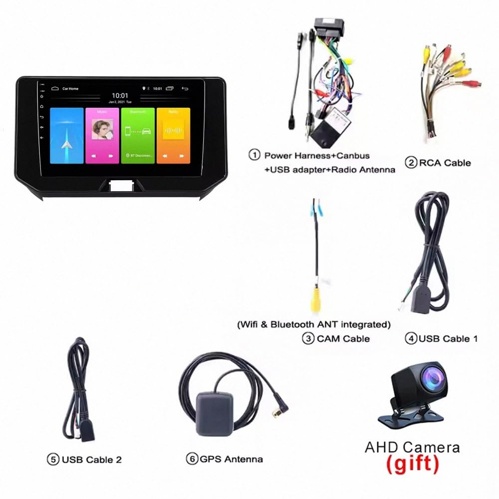 Nawigacja Gps, Multimedia, Wideo dla Toyota INNOVA 2007-2014 Przenośny Ekran Dotykowy Apple Carplay, Nawigacja Gps/Sterowanie Głosowe/Mirror, 4 Rdzeń 2G+32G