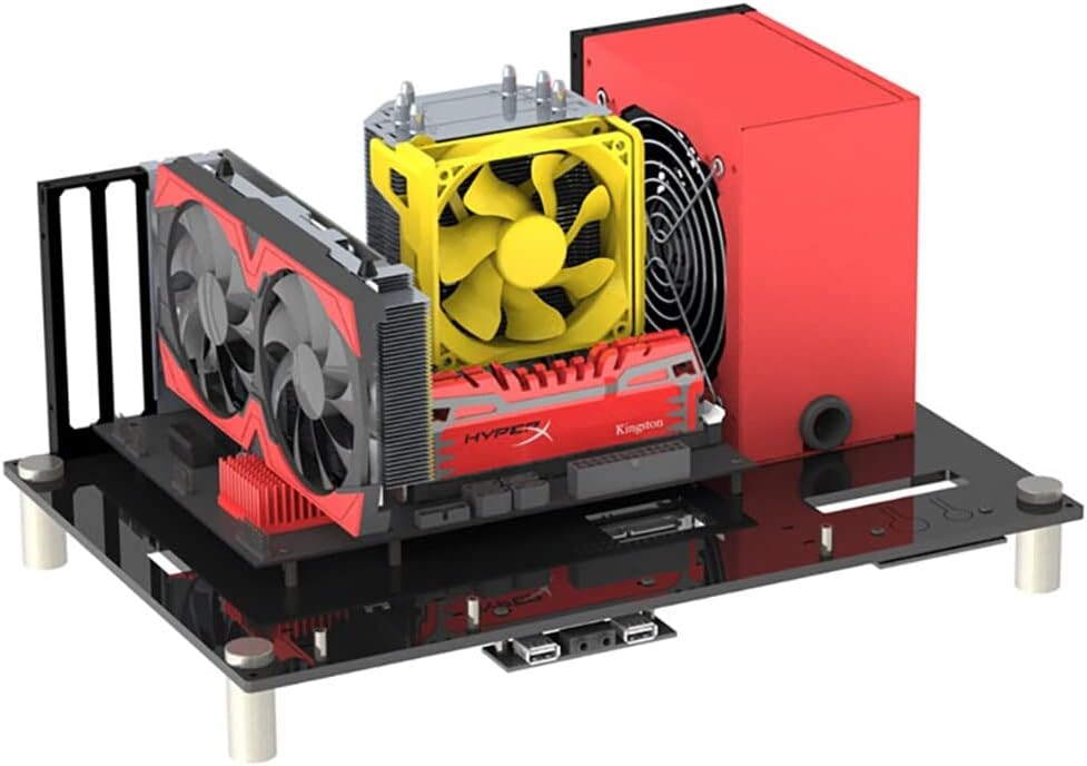 EDIY ATX PC Case Test Bench Acrylic Open Computer Case ATX Motherboard