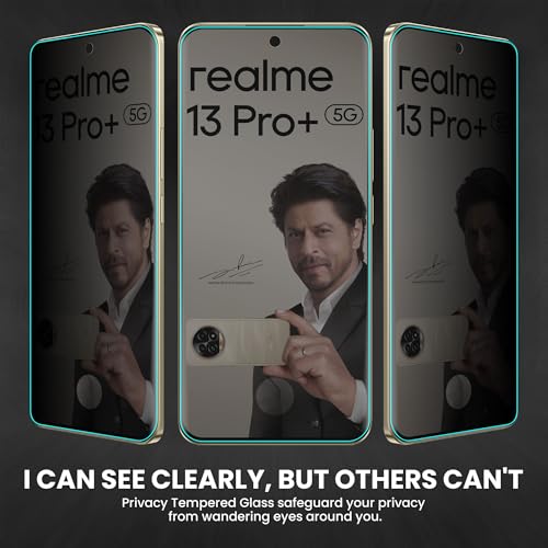 Image of FIRST MART Military-Grade Privacy Tempered Glass for Realme 13 Pro Plus /Realme 13 Pro - 9H Hardness, Edge to Edge, Bubble-Free, Anti-Spy, Anti Peeping [1 Pack]