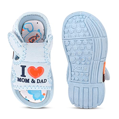 KATS LOVE Kids Baby Boy and Girls ChuChu Sound Musical Walking Sandal Color SKY Size 2C
