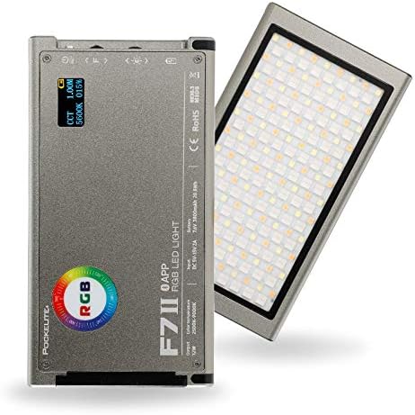 fotoconic Falcon Eyes F7 II 12W RGB LED Video Light, DeSal Lite App Control 2500K-9000K CRI 96+, HSIRGBLEERosco Mode