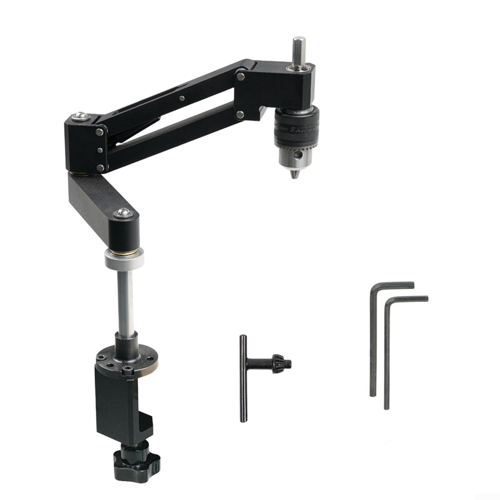 Soporte voladizo de aleación de aluminio para roscado de taladro manual, brazo de soporte de roscado, brazo de soporte de perforación manual horizontal y vertical, mecanizado CNC con ajuste