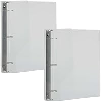 Vista 86 de JAM PAPER - Carpetas de plástico de 1 pulgada - Carpetas de 3 anillas surtidas (rojo, azul, verde y naranja) - Paquete de 4