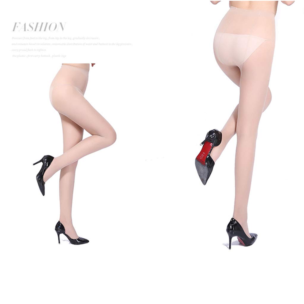 Medias de Mujer, Medias de Seda de Control Superior, Medias con Patas, Medias de Cintura Alta, Medias de Soporte, Medias Transparentes con Forma de Manguera,Flesh,One Size