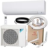 DAIKIN 24,000 BTU 19 SEER Wall-Mounted Ductless Mini-Split A/C Heat Pump System with Maxwell 15-ft Installation Kit & Wall Mounting Bracket (230V) 12 Year Limited Warranty