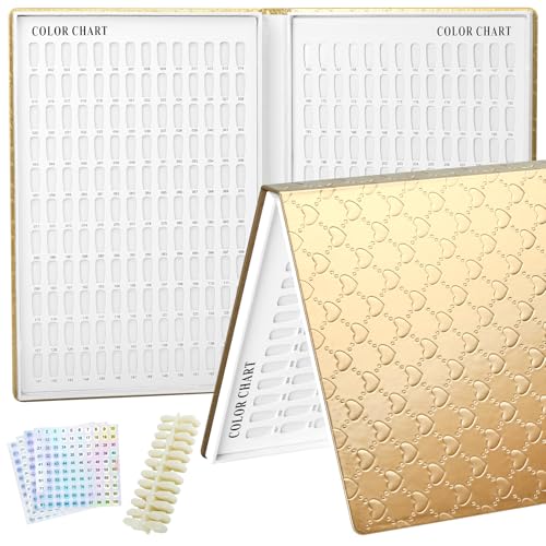 Vnjaoi 308 Couleurs pour Ongles 360 Conseils Carte Couleurs Professionnel Exercice Peinture Livre Design