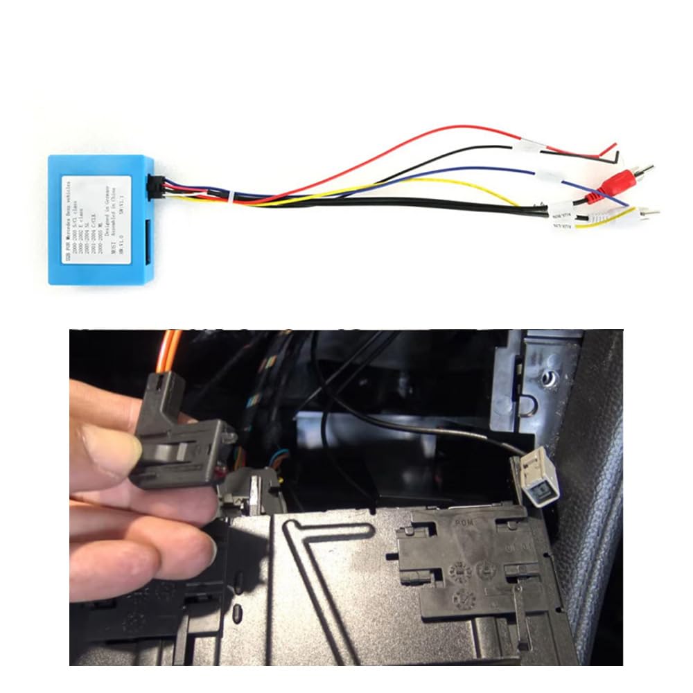 Bose Audiosystem Glasfaser D2B Optischer Faser Decoder-Box für Mercedes SL R230 SL550 SL600 C209 Benz S Class E Class Mercedes SL350 2003 ML GL W164 W251, D2B Glasfaser Verstärker Audio Adapter