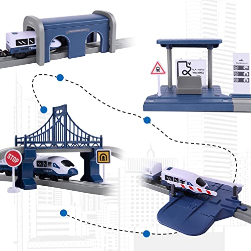 train sets for boys 4-7 battery operated train set with tracksmagnetic connection compatible with thomas brio chuggington gifts for 3 4 5 6 years old city