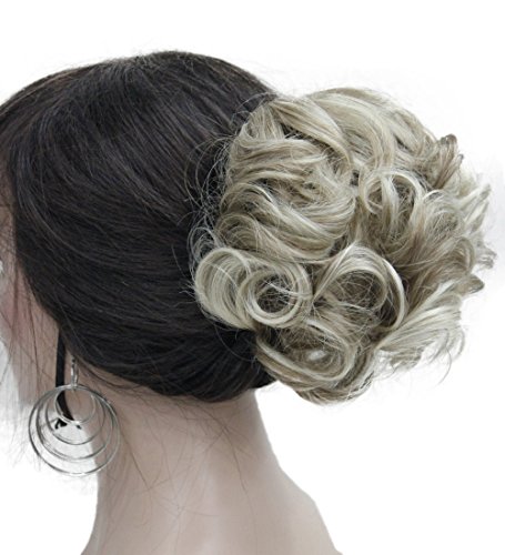 Lydell Short Ponytail Hair Piece Extension Wavy Claw Clip In/on Hairpiece (H16/613 Blonde Highlighted)