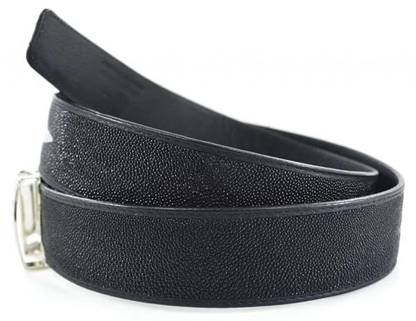 Julie Genuine Real Stingray Skin Leather Men's Black Belt 33-48 big4