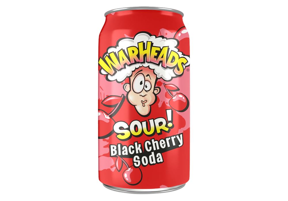 WarHeads Sour Black Cherry Soda 355ml (Pack of 6Cans X 355ml Each)-image-21