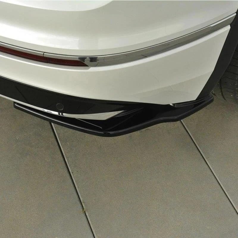 Minigonna Laterale Auto Per VW Per Tiguan Per Line 2017 2018 2019 2 pezzi Auto Gloss Nero Paraurti posteriore Labbro Lato Splitter Alette ABS Plastica