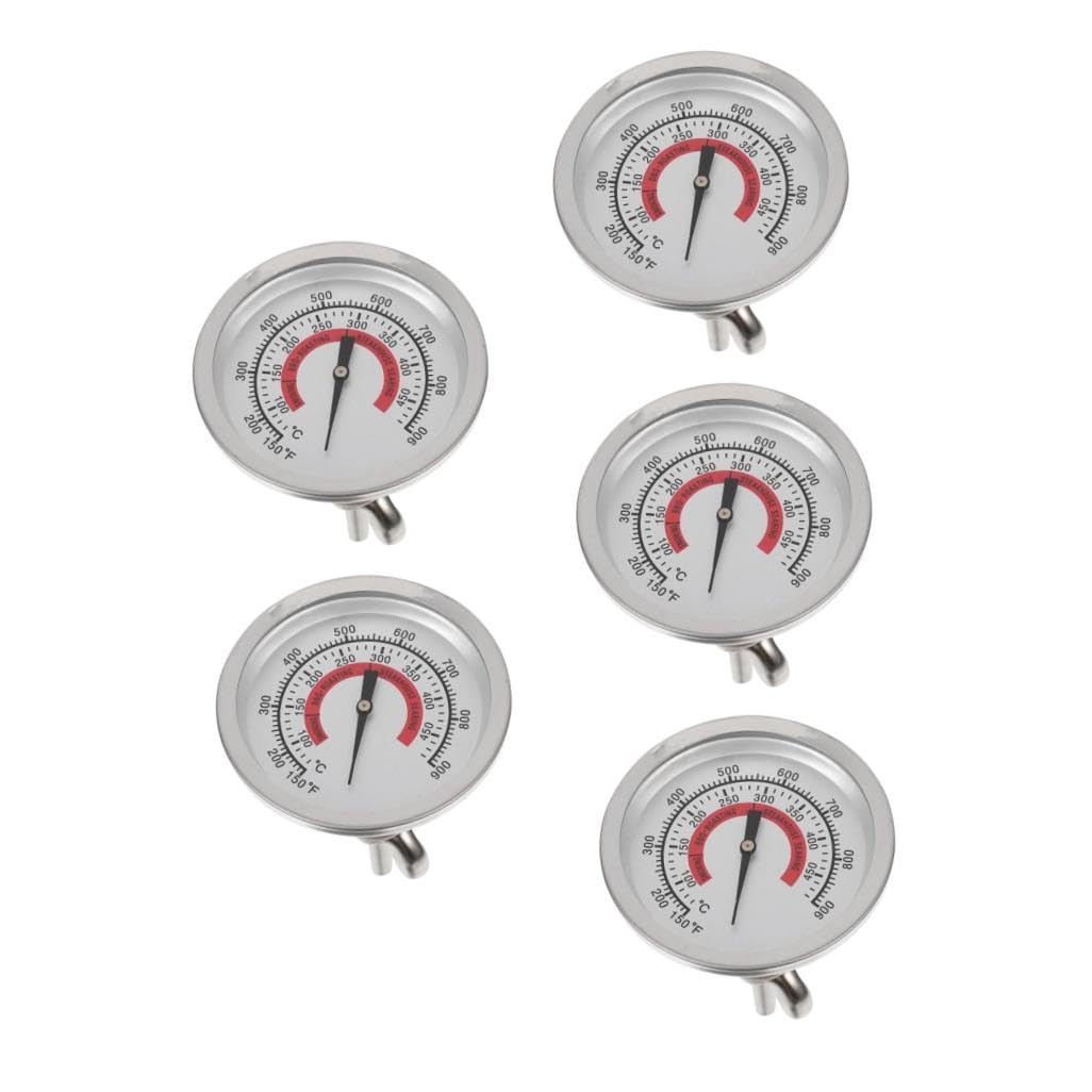 BESPORTBLE 5pezzi Termometro Per Bbq e Misuratore Inossidabile Facile Per Grigliate e Precise