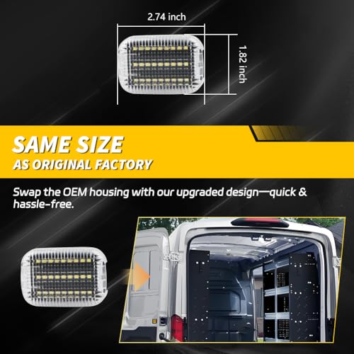 2 Lámparas LED para Carga Van Compatible Ford Transit 2015-24 miniatura 5