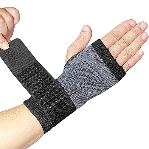 2-Pack Carpal Tunnel Wrist Brace, for Carpal Tunnel Syndrome, Wrist Pain/Strain Arthritis, Wrist Brace Men and Women, Adjustable Strap, Wrist Wrap Hand Support Sleeves (Black, Small)