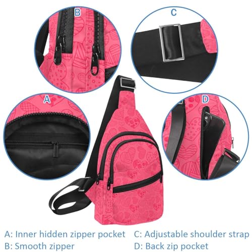 Mochila cruzada Harmony con textura graffiti y correa ajustable multifunción 4
