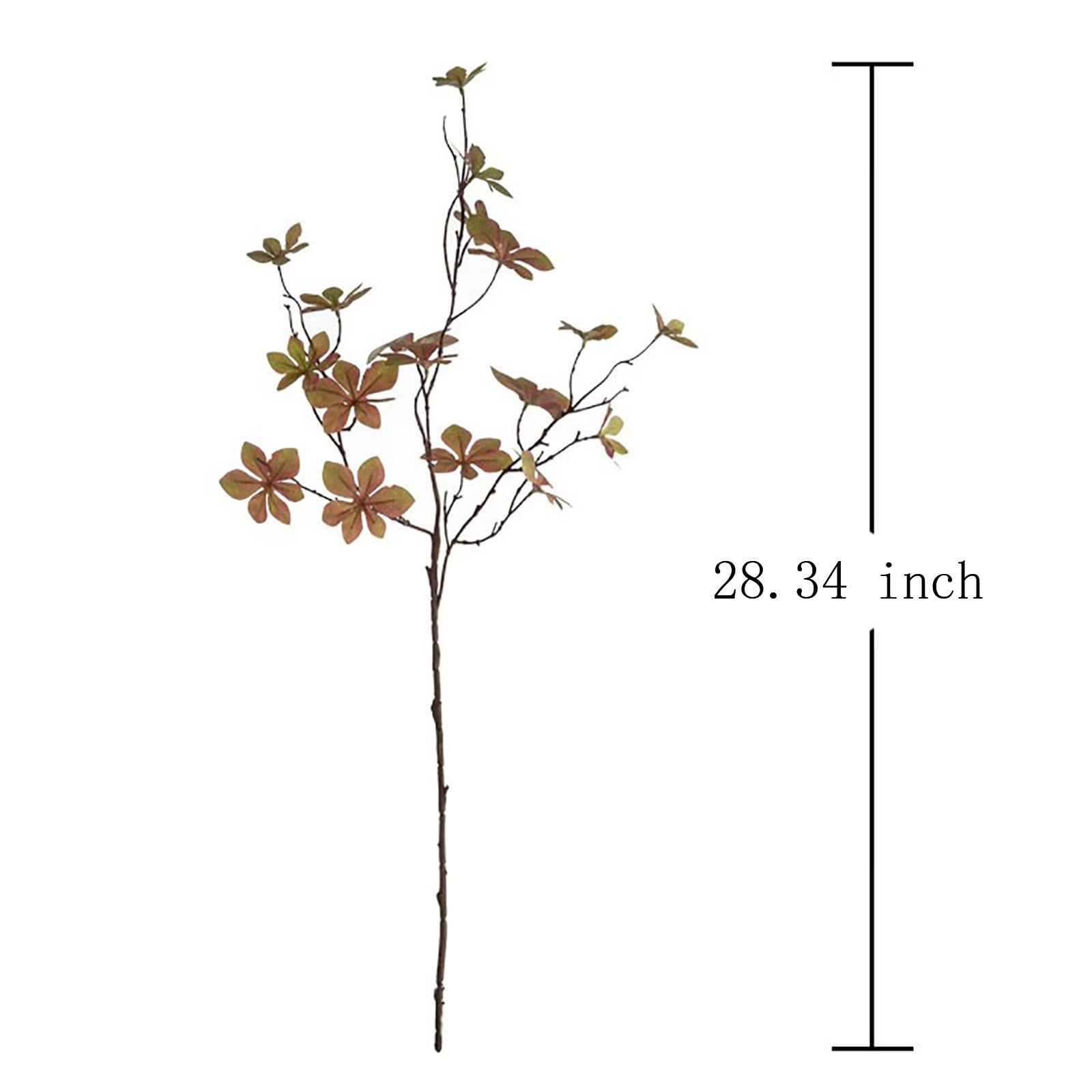 Emivery 6Pcs Fake Fall Greenery Stems, Artificial Fall Leaves Branches Faux Plants Silk Eucalyptus Leaves for Indoor Outdoor Home Table Centerpieces Thanksgiving Decoration