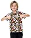 Halloween Short Sleeve Shirts for Boys Scary Printed Polo Flower Sugar Skull Button Down 11-12 Years