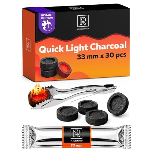 30 pcs Charcoal Discs to Burn Incense - Hookah Charcoal Hookah Coals for Hookah - Quick Light Charcoal Tablets - 33 mm Premium Quality Incense Charcoal Discs - Pack of 30