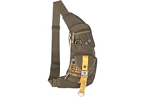Nylon Military Crossbody Bag with Multiple Pockets