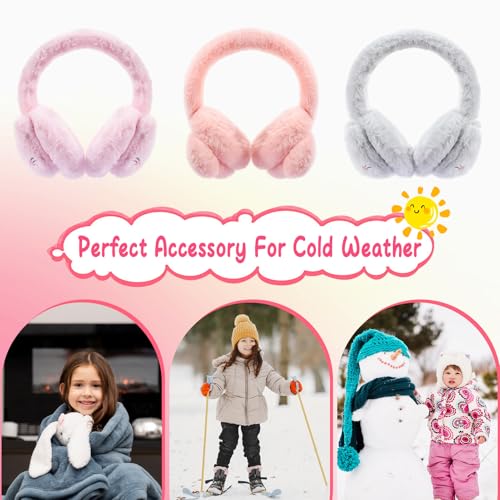 Girls Ear Muffs Cute Cat Earmuffs Winter Plush Ear Warmer Outdoor Ear Covers for Kids4