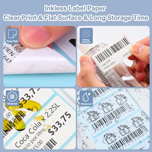 Papier thermique autocollant 70 x 40 mm pour impression nette d'envois - 3