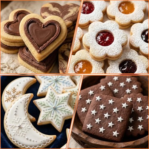 6 Pcs Star Cookie Cutter Set - Cloud, Moon,& Sun, 6 Styles Cute Stainless Steel Cookie Cutter, Ramadans Cookies Cutters, Metal Biscuit Cutter Molds for Birthday Party Celestial Decoratio Shapes by Foyods - Image 4
