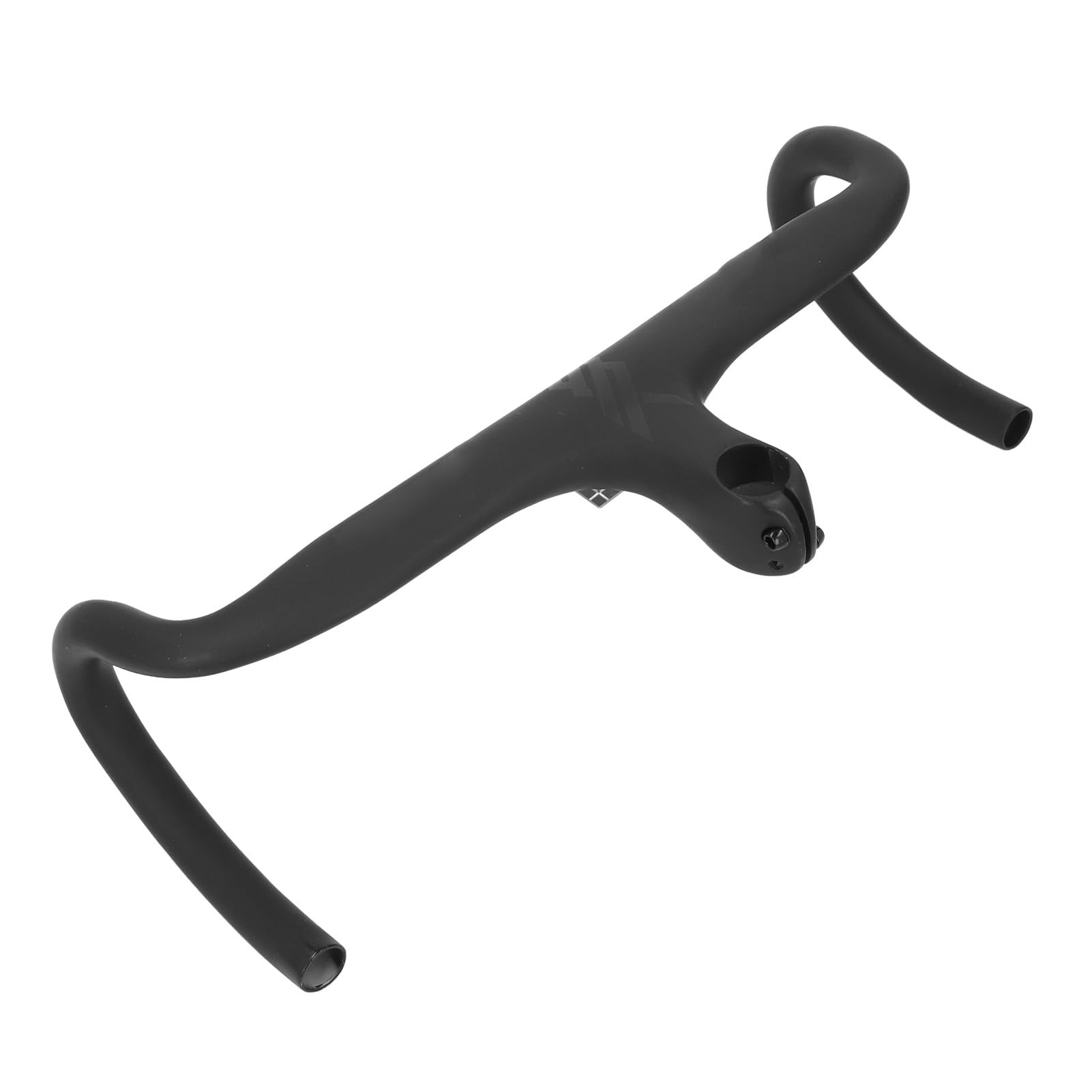 Manubrio da bicicletta Manubrio piegato integrato in lega di alluminio leggera per ciclismo su strada (Tutto nero)