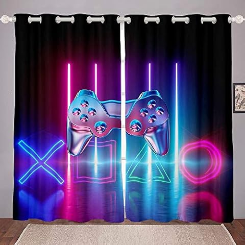 Homewish Juego de 2 cortinas para juegos Cover