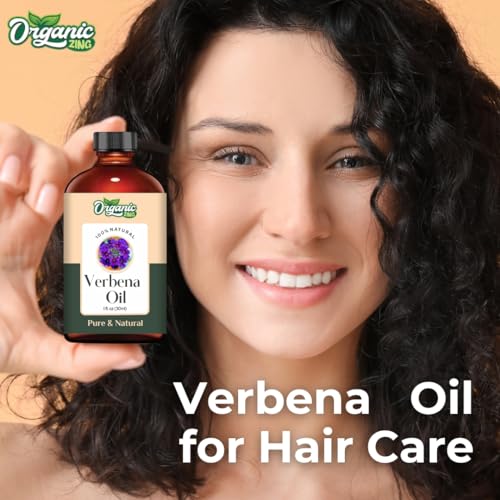 Image of Organic Zing Verbena Essential Oil Pure & Natural for Skin, Face, Hair Care, Aromatherapy, Diffuser, Conditioner 30ml /1.01fl oz