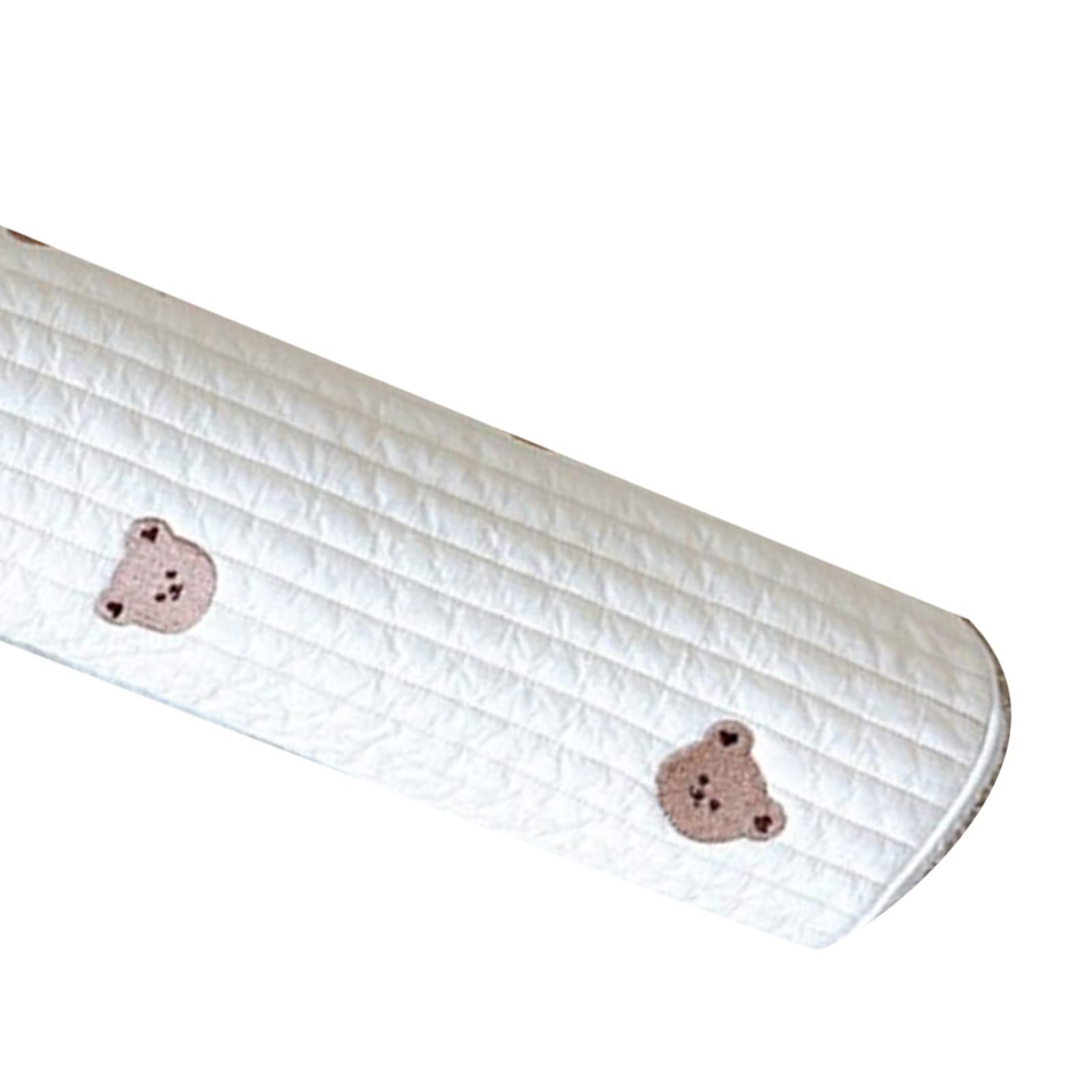 Pilipane Almohada para El Cuerpo del Bebé, Almohada para Dormir Lateral Antivuelco para Bebé, Cojín De Apoyo para El Cuello De Algodón Suave(Oso)