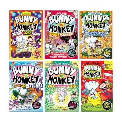 Bunny vs Monkey 6-Book Collection Set by Jamie Smart Including World Book Day 2026 (Bunny Bonanza, The Whopping World of Puzzles, Total Chaos and MORE!) | Paperback